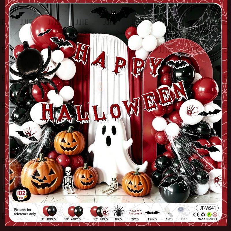 Halloween Aluminum Film Balloon Arch Party Scary Atmosphere Background Arrangement
