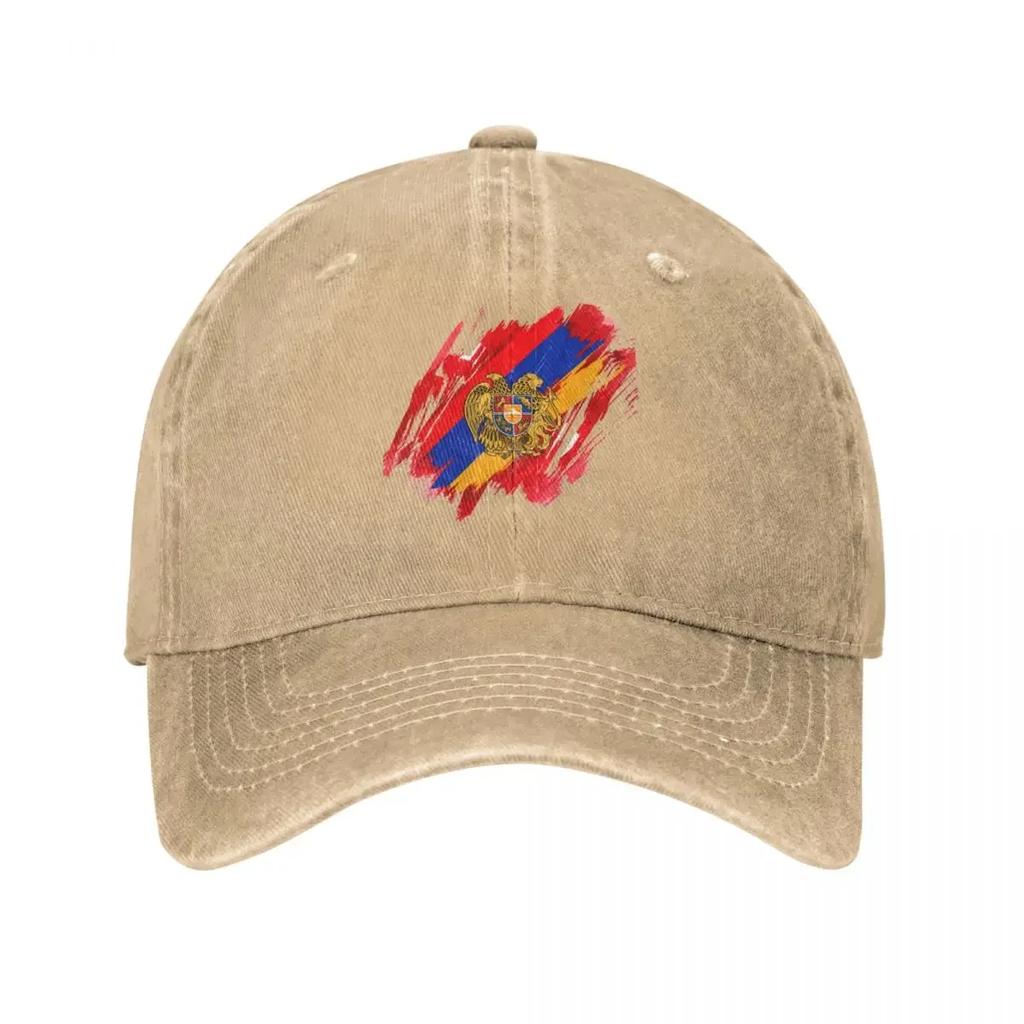 Vintage Pferdeschwanz Baseball Cap Snapback Sonnenhut Armenien Flagge Frühling Herbst Mütze Hüte Armenische Flagge gewaschene Baumwolle Casquette Vintage