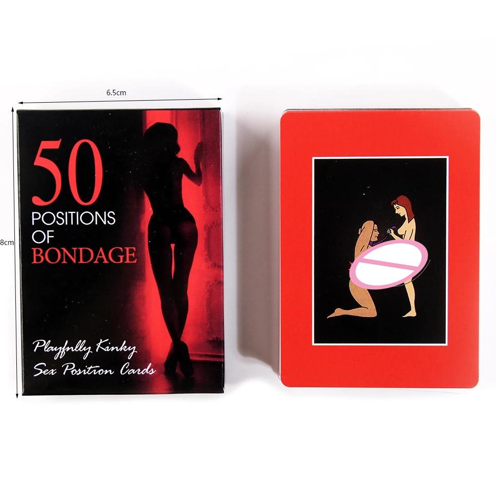 Sexy 50 Position Sex Papier Tarot Karten Erwachsene Spiele Party Schreibtisch Spielen Requisiten Erotische Produkte Sex Spielzeug für Paare flirten