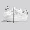 Platform white shoes women's 2025 spring new women's shoes heightened versatile casual sports shoes sub-board shoes popular muffin