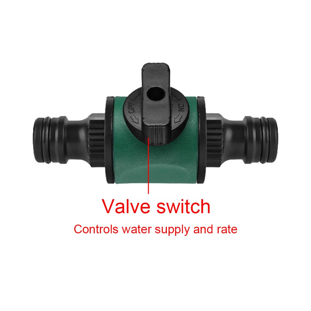 Garden Hose Quick Connector With Shut Off Valve Water Pipe Tap Adapter Fitting For Irrigation System Irrigation Hose Repair