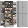 Kitchen Buffet Cabinet, 60 x 35 x 166 cm, Grey