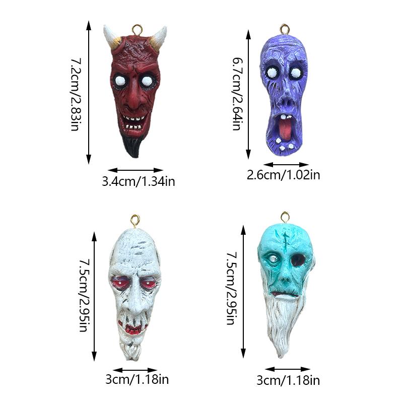 

Набор из 4 украшений для вечеринки дома, поделки из смолы, подвеска вампира, готический дьявол, украшение на Хэллоуин
