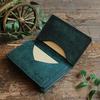 LITSTA Combination Color Business Card Holder Wide Gusset Plenty Italian Leather Blue Green BLUE GREEN (pueblo)