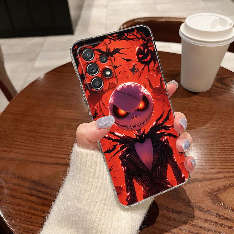 Klare Hülle für Samsung Galaxy A57 A37 A56 A36 A55 A54 A35 A26 A07 A17 A16 A06 A34 A15 Hülle The Nightmare Before Christmas Jack