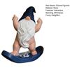 Middle Finger Gnome Figurine Funny Resin Naked Gnome Statue for Garden Home Office Decor Naughty Gifts for Men Women
