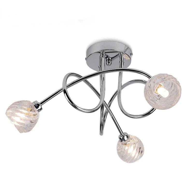 

Spider Pendant Lighting 3-Heads Edison Chandelier Vintage Multiple Adjustable DIY Ceiling Light Kit Dining Room and Living Room, No Bulb