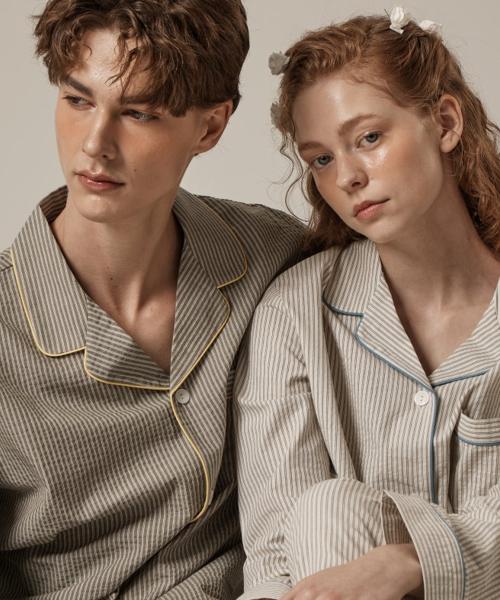 [Sleepy cat] Couple Sprout Pajama 2SET 2C [Shipped from Korea] 100% Authentic Men All Men All