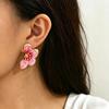 Drip Oil Flower Earrings for Women, Drip Oil Craft Metal Flower Earrings, Suitable for Daily Wear, Weddings, Parties, and Dates