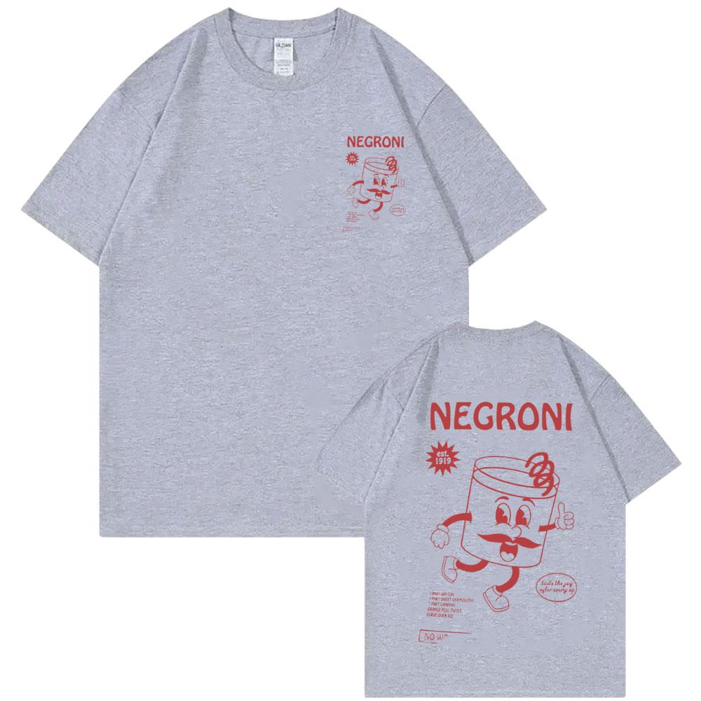 

Funny Negroni Cocktail Graphic Print Tshirt Men Fashion Vintage Oversized Tshirt Male Casual Cotton Short Sleeve T Shirts 4XL