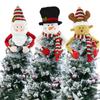 Top Christmas Tree Topper Cover Snowman Hat Xmas Tree Ornaments Home Decoration