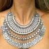 Gypsy Bohemia Coin Tassel Statement Choker Necklace Women Boho Afghan Turkish Ethnic Tribal Jewelry Accessories