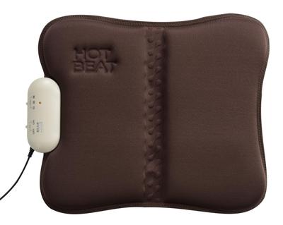 Twinbird Hot Seat Massager Backrest Cushion Chair Vibration Type Switching Lightweight Managed Medical Equipment Auto Off Timer Backrest Brown 2-Stage