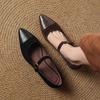 Fashion 2025 New Spring Genuine Leather Woman Shoes Pointed Toe Women Pumps Women Shoes Fashion Designs Mary Jane Laides Shoes Kid Suede