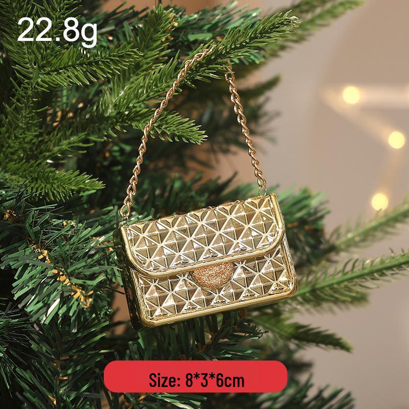 Pink Cartoon Christmas Tree Ornament with Glitter Sequins - Ins Style
