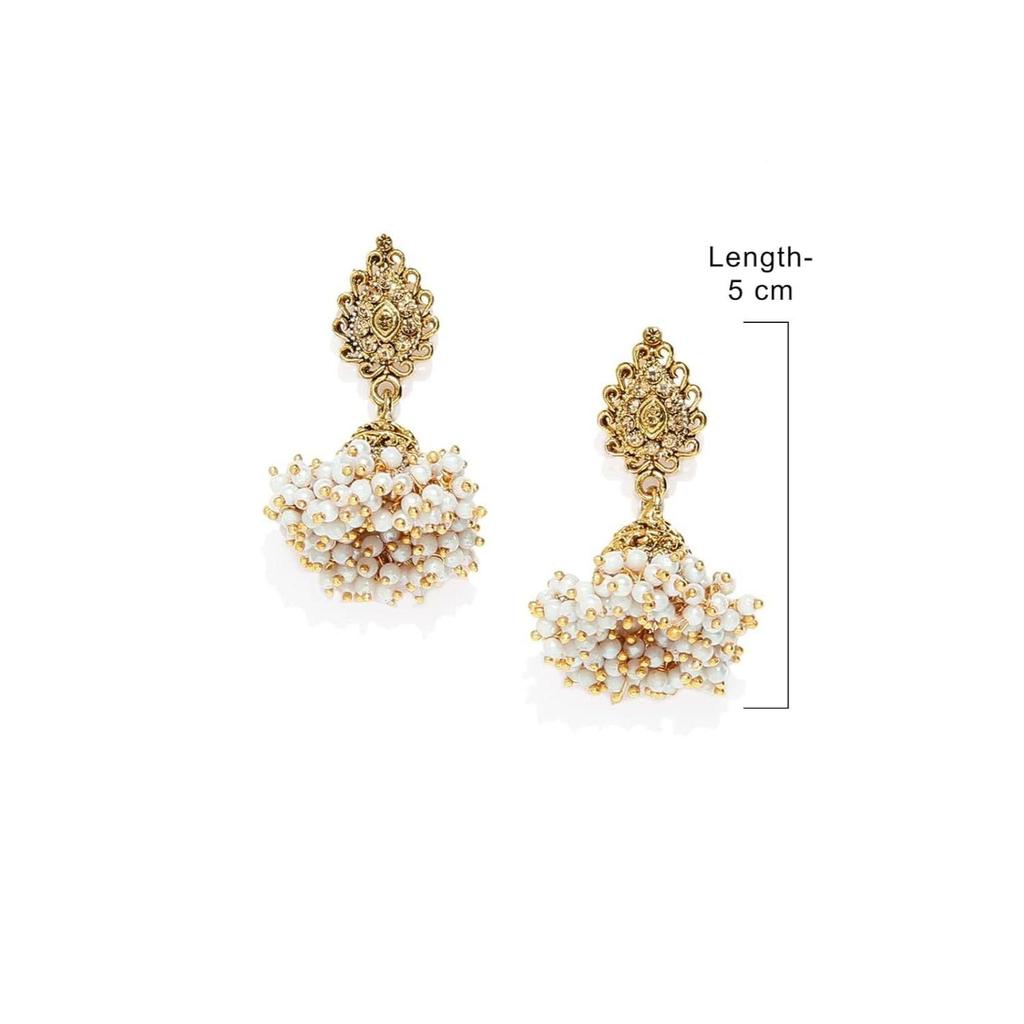 Antique Gold Tone Traditional Jhumki Earring For Women