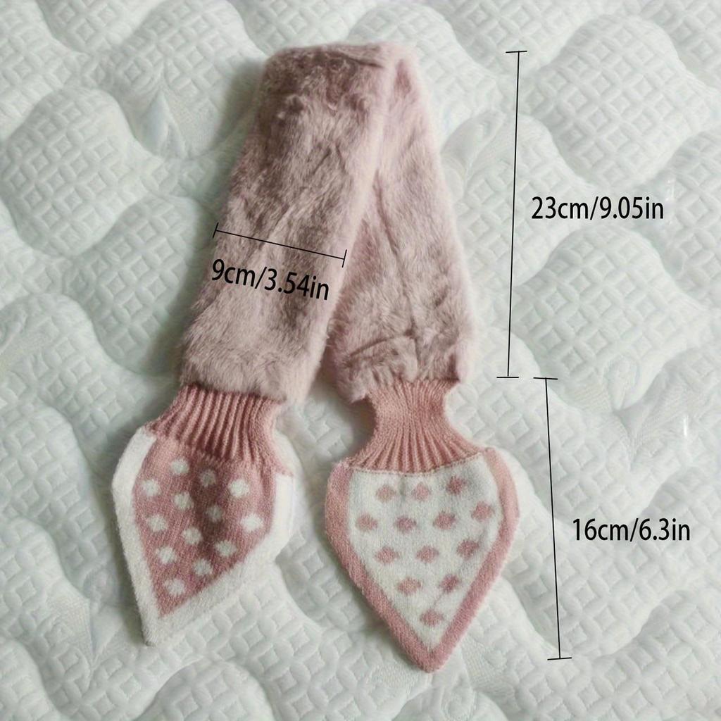 Eșarfă toamnă iarnă pentru femei, imprimeu cu puncte, mozaic, șal de pluș, tricotat, eșarfă în cruce, guler, înveliș pentru gât gros