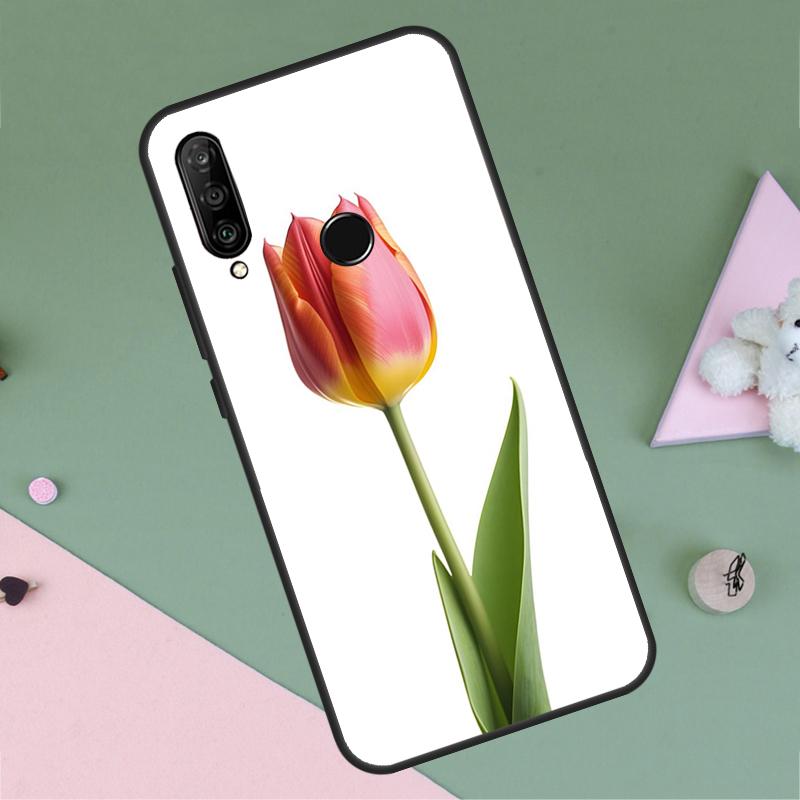 

Tulip Flower For Huawei P30 P40 Lite P60 Pro Nova 7i 8i 11i 12i 12s 10 9 SE Y90 Y60 Y70 Y72 Y61 Y91 Case Huawei Nova 3i