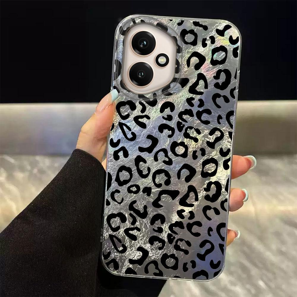 Korean Amber Gold Leopard Print Phone Case for Honor 400 200 90 Smart Pro Magic7 70 Lite X9a X9c X9b X8b X8a X8c X7c X7b Cover