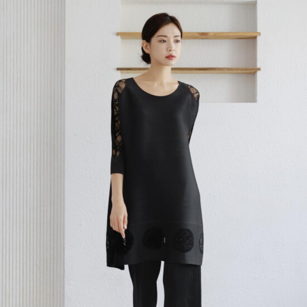Plara Sheer Flower Pleated Dress  Up To 88 