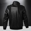 Herren Motorradjacke PU Lederjacke Winter Dicke Warme Kaschmirmantel Lässige schlanke Motorradjacke