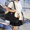 Soft Fleece Pet Carrier Bag Cats Dogs Winter Travel Portable Handheld Pure Color