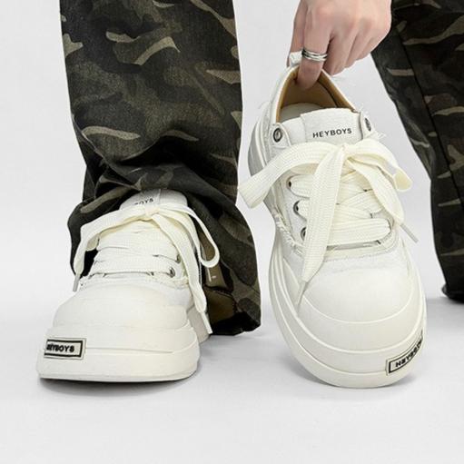 Fashion Shoes for Men Fashion Canvas Mens Shoes Heightening Casual Thick Sole Board Shoes Couple Trendy Platform Sneakers Zapatos Hombre
