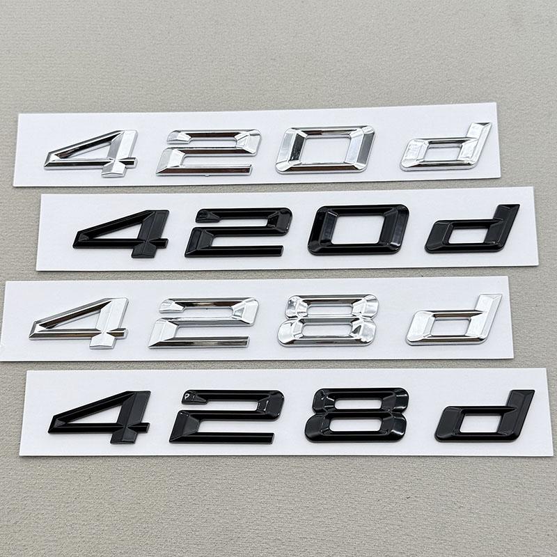 3D ABS Car Letters Logo 420d 428d Badge Sticker Rear Trunk Emblem Decals For BMW 4 Series 420d 420i F32 F36 Auto Tail Marking