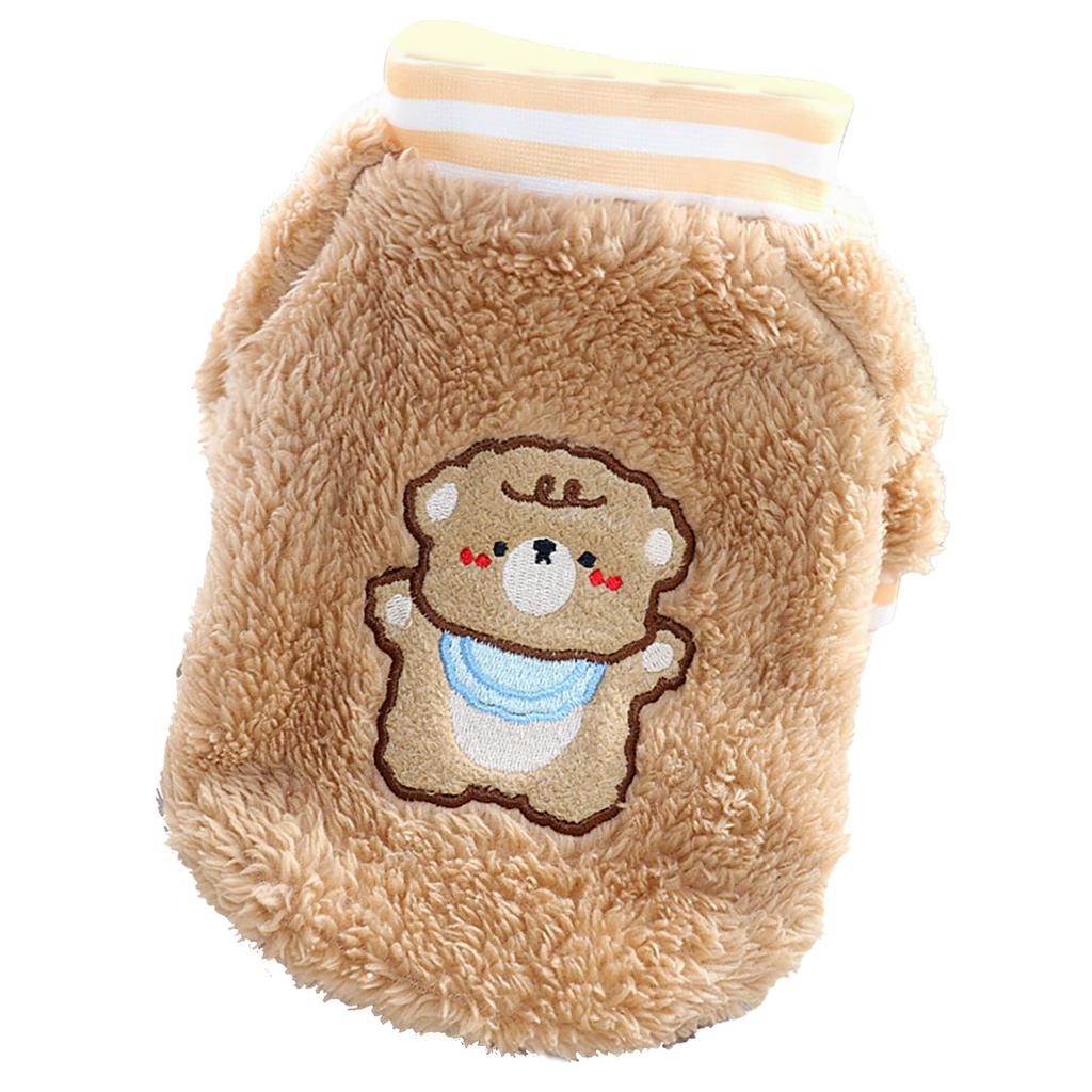 Warm Dog Shirt Soft Cute Fashionable Plush Puppy Pullover Clothes for Teddy Bichon Cat for Autumn