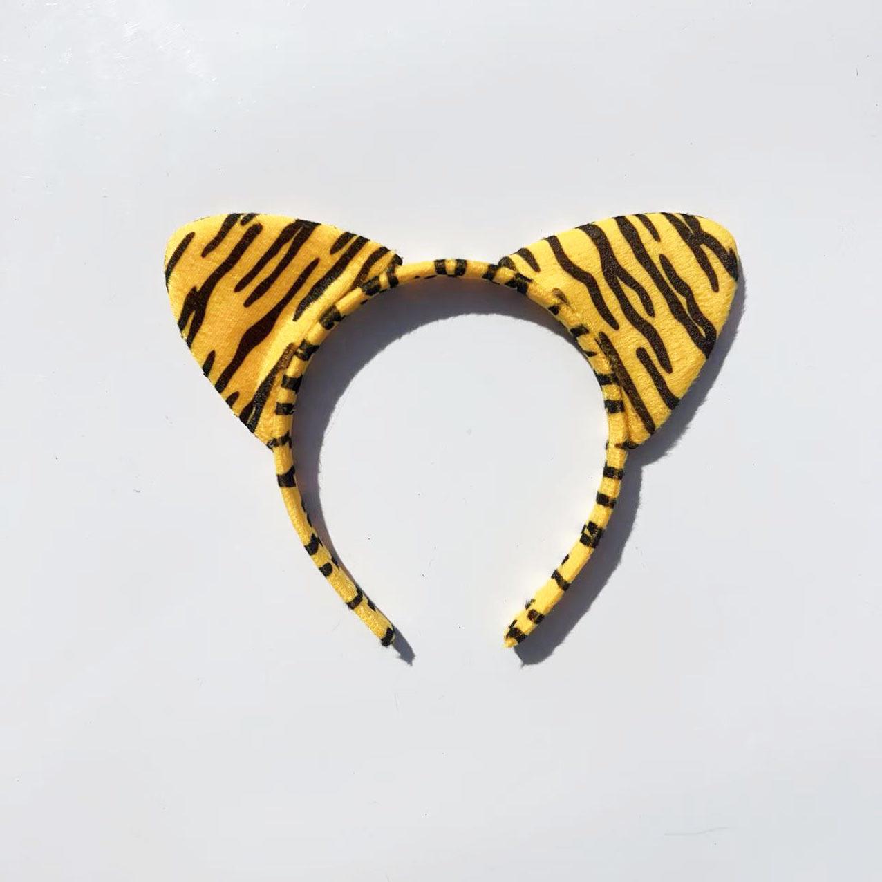 Cartoon Animal Headwear: Cute Kitten & Tiger Ear Headbands, 3-Piece Set