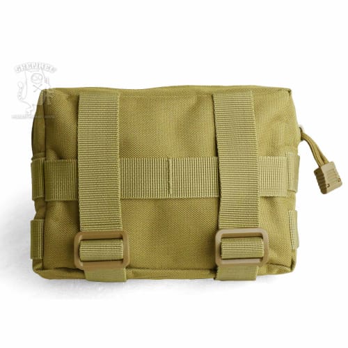 SHENKEL Military Utility Pouch/Tactical Pouch (Brown/Tan) MOLLE for Airsoft, Mountaineering, and Travel