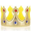 1PC Carnival Christmas Party Children's Ball Headgear Stickers Diamond Flannel Gold Adult King Crown Crown