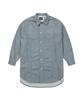 Ajobyajo Recycled Denim Oversized Shirt Jacket [Sky Blue]