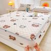 Soft Brushed Thicken Quilted Mattress Cover Breathable Anti-mites Al-inclusive Queen Size Bed Cover Not Included Pillowcase