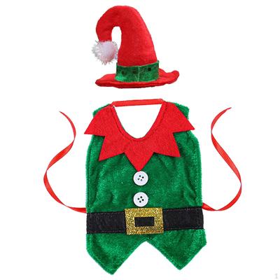 Christmas Reusable Wine Bottle Clothing, Holiday Elf Cover for Home Ornament