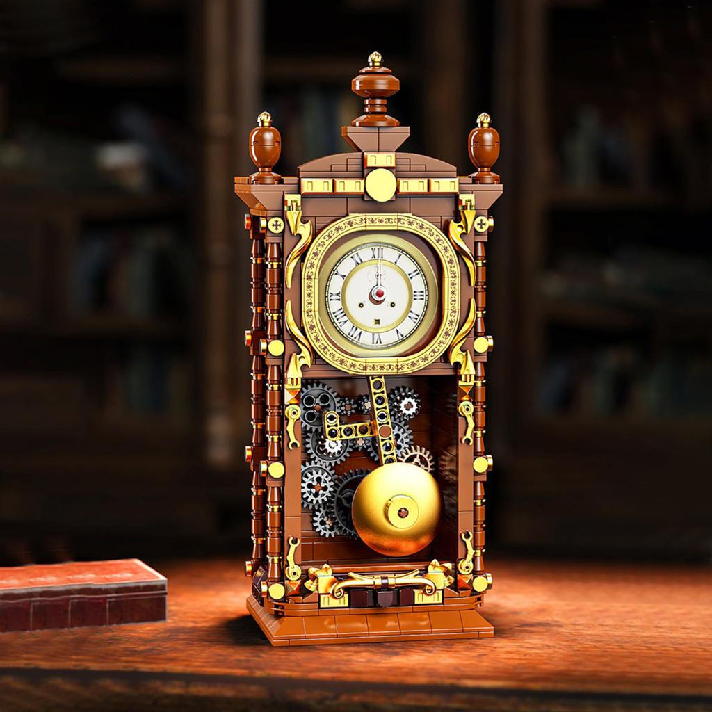 Nostalgic And Retro PendulumClock Generator Compatible With  Building Block Models, Assembly Toys, Ornaments, And Gifts For Men And Women