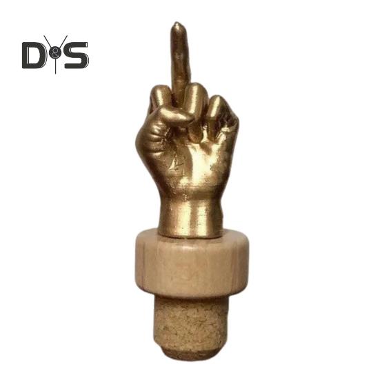 Funny Middle Finger Wine Stopper Vacuum Sealer for Wine Bottles Reusable Beverage Bottle Stopper Wine Preservation Tool Prank Gift for Wine Lovers