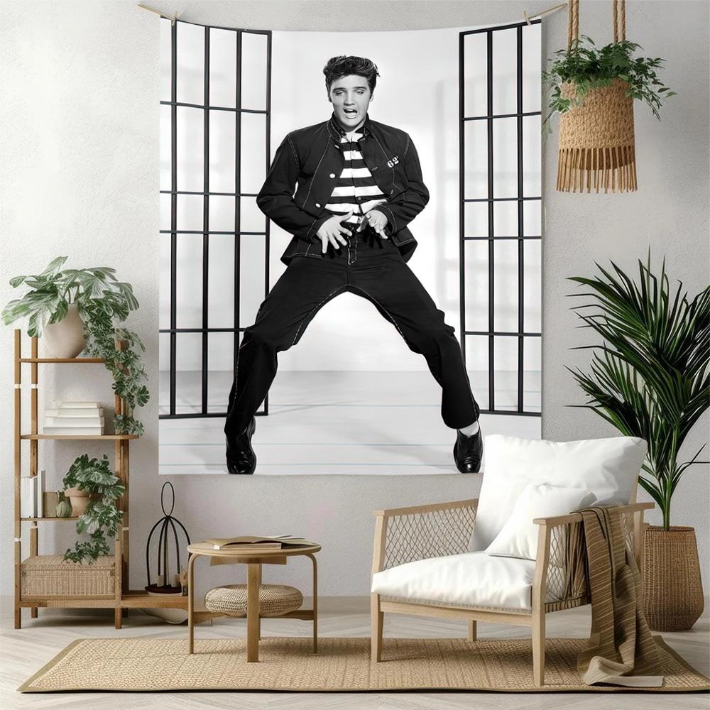 Elvis Wall Decor Tapestry Art For Pet Memorial Birthdaywedding Party Backdrop Family Gift