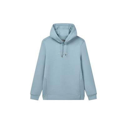 Fila Buchstaben-Print Gestrickter Sport-Hoodie Herren Hoodies Grau Blau F11M217201FLB