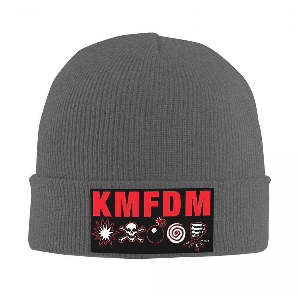 KMFDM Warm Knitted Cap Fashion Bonnet Hat Autumn Winter Outdoor Beanies Hats for Unisex Adult