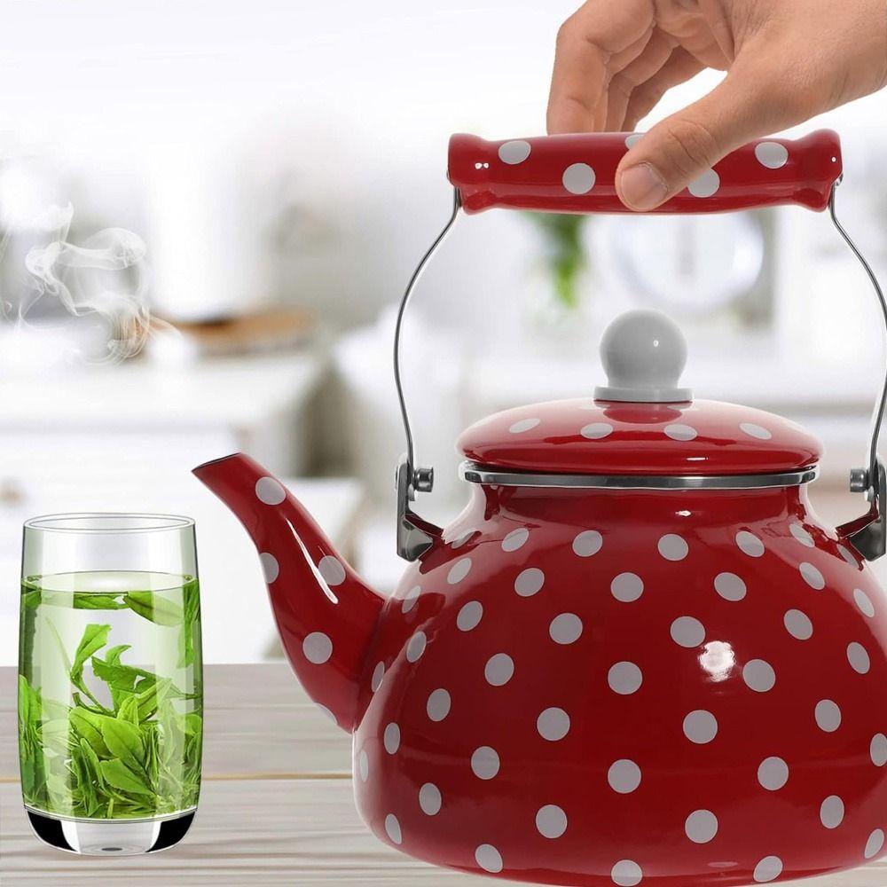 Enamel Enamel Tea Kettle Handmade Tea Pot Teakettle Water Jug  Restaurant