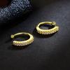 New Trendy Fashion Temperament Exaggerated Round Diamond-set Semi-round Ear Clips