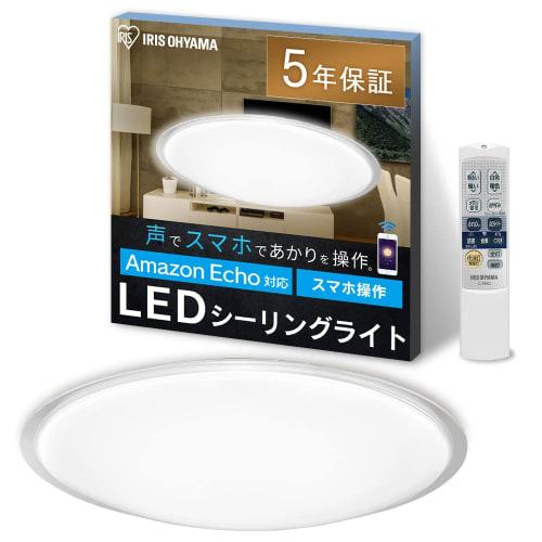 [Alexa Compatible/Easy Setup at Purchase] IRIS OHYAMA Ceiling Light 8 Tatami Dimmable Color Adjustable Clear Frame Alexa Compatible ACK Series CEA-220