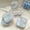 Square Travel Portable Women Laser Lens Cover Container Holder Storage Soaking Box Fashion Accessories Contact Lens Case