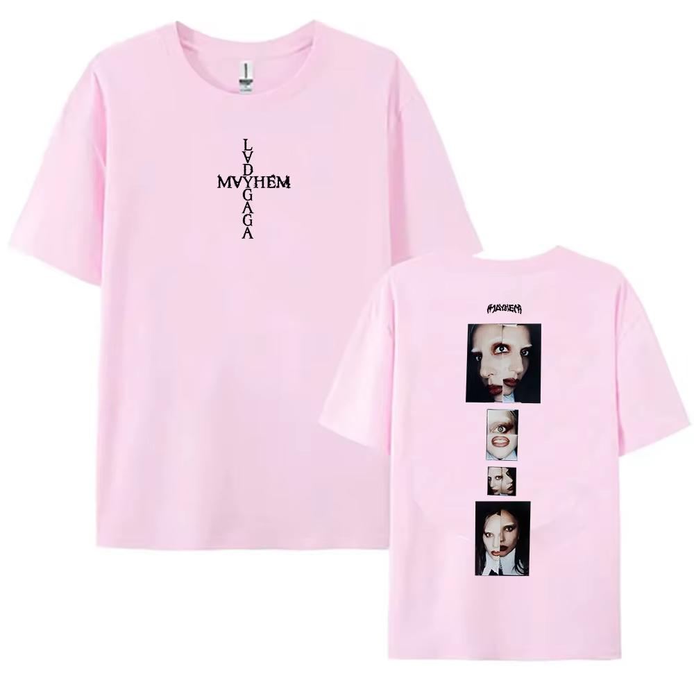 2026 new Unisex Streetwear MayhemAlbum Fashion Tshirts Lady Gaga Singer Printing T-shirt Cotton  Short Sleeve Tees Women