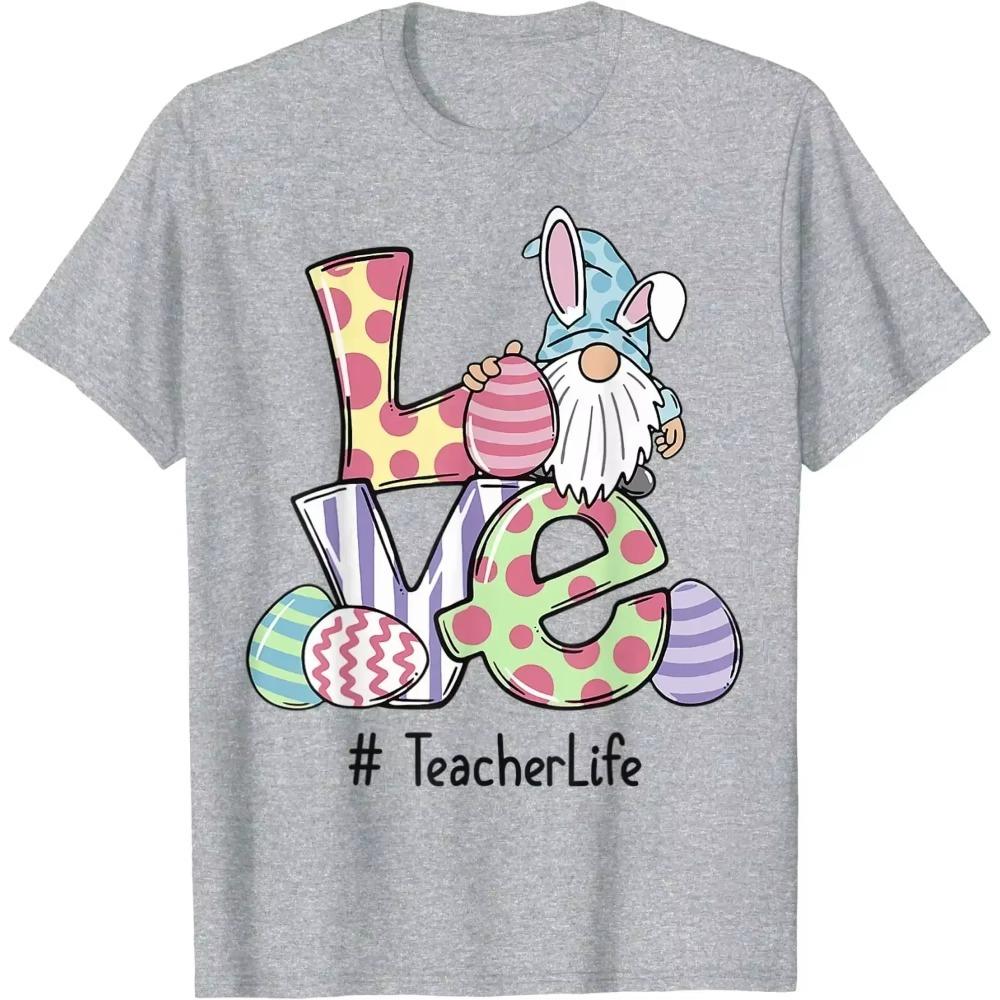 

Футболка Love Life Easter Gnome Egg Hunting Basket с изображением гнома, мужские футболки, уличная одежда для мужчин, женщин, детей, праздничные футболки из хлопка S