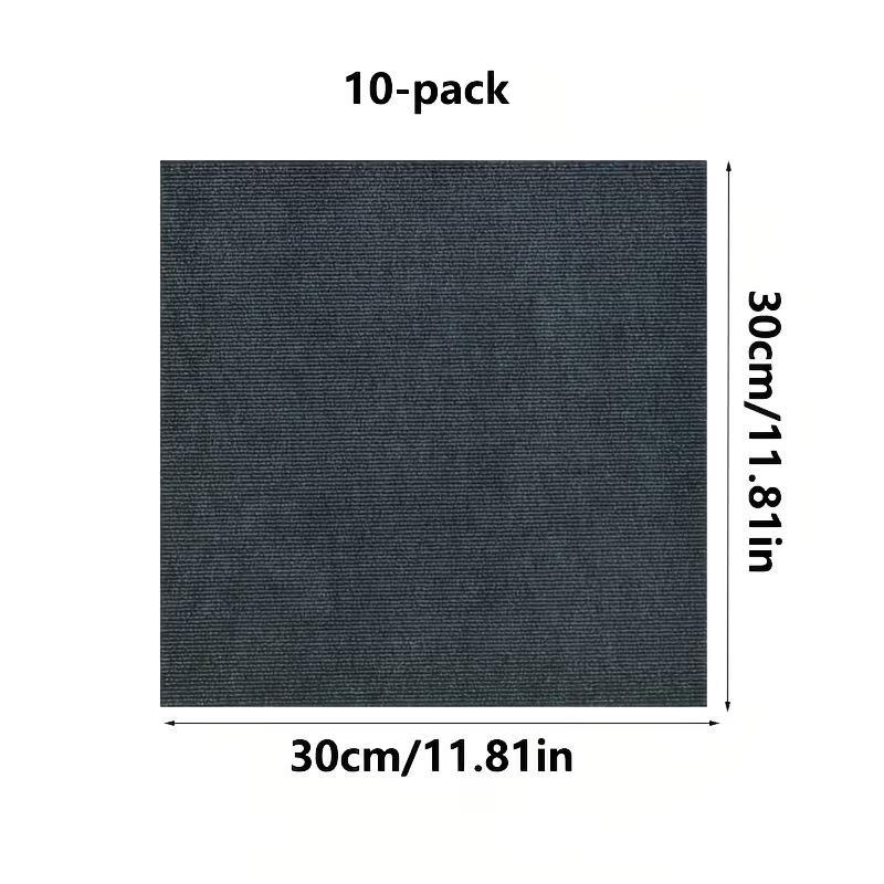 10PCS 30x30cm Self Adhesive Carpets Sticker Square Rugs Peel and Stick MatFlooring for Kitchen Dining Room Bedroom Home Decor