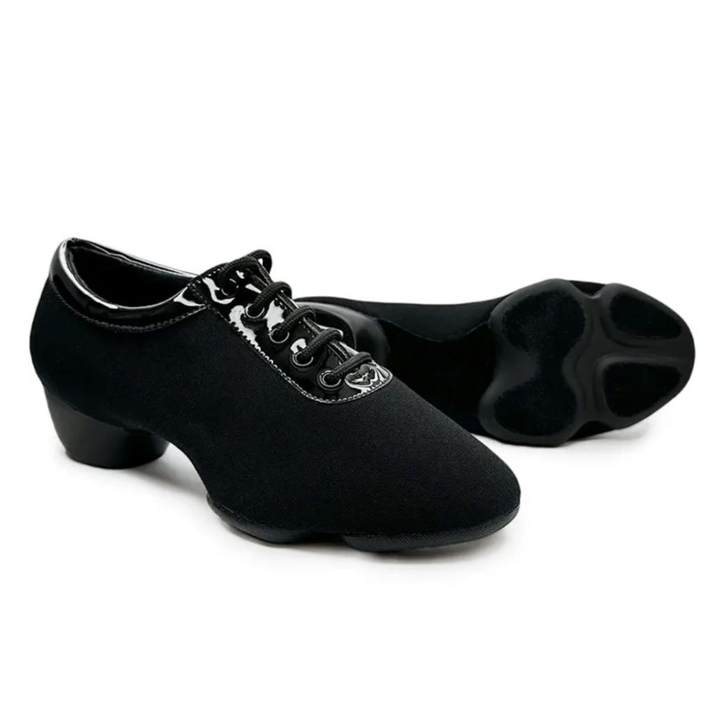 Leather Sole Latin Dance Shoes Oxford Soft Sneakers Square Dancing Women Shoes Ventilation Canvas Shoes Leather Sole Sneakers