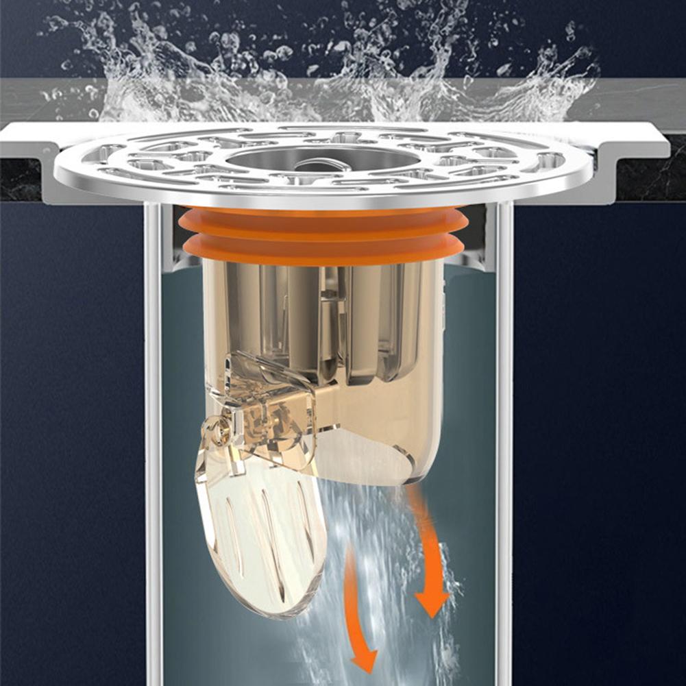 Magnetic Floor Drain Core Anti-Odor Toilet Sewer Strainer Cover Sewer Drain Sealing Ring for Toilet Bathroom Kitchen Pipes Tubes