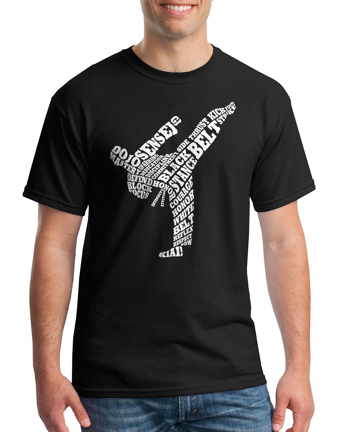 Karate Typography Men s T shirt Martial Arts Gift Idea L